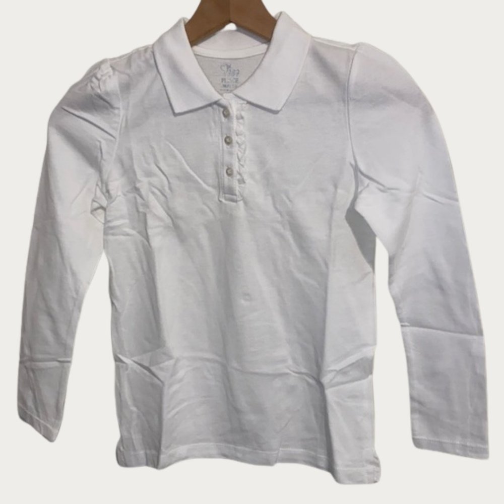 Children’s Place Girls Long Sleeved Polo White